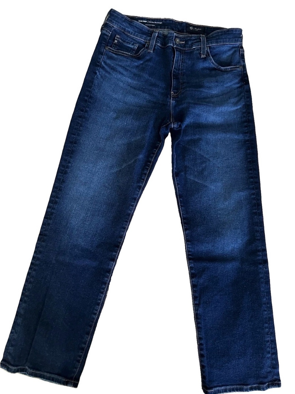 AG Mari Crop Mid-Rise Slim Straight Jeans, 31